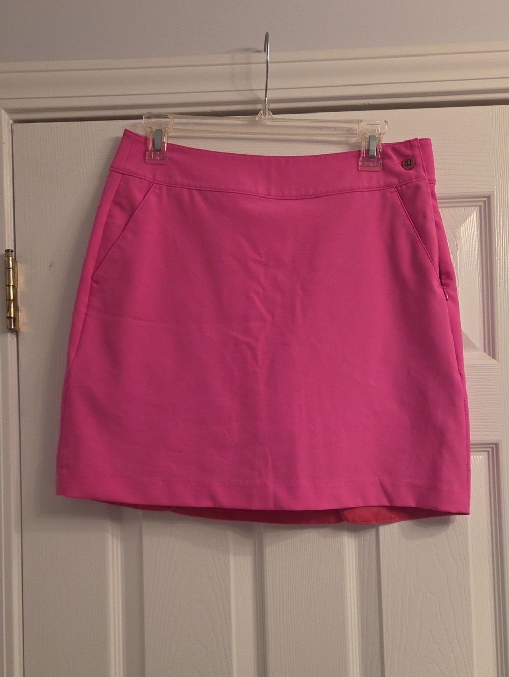 Bright Pink A-Line Mini Skort with Side Pockets